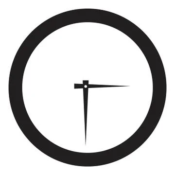 Icon round hours in a flat style. Stock Illustration