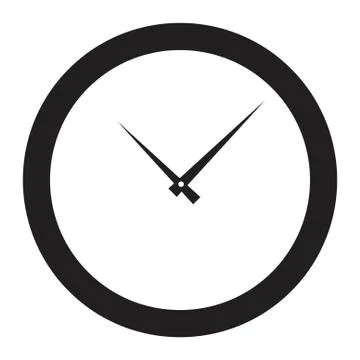 Icon round hours in a flat style. Stock Illustration