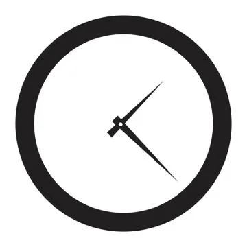 Icon round hours in a flat style. Stock Illustration