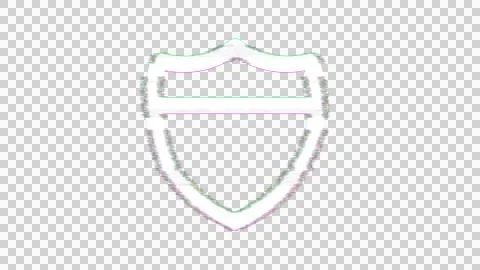 Icon route interstate is distorted. Glitch. Noise, chromatic aberration, 스톡 일러스트