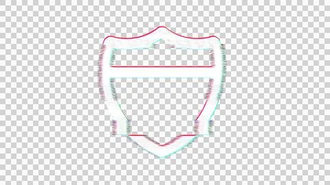 Icon route interstate is distorted. Glitch. Noise, chromatic aberration, 스톡 일러스트