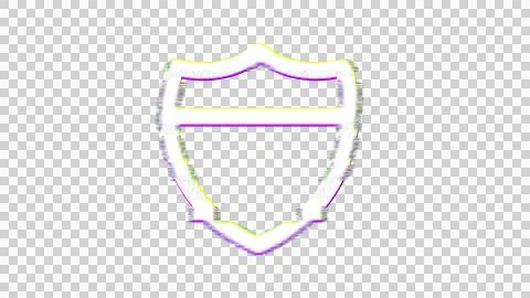Icon route interstate is distorted. Glitch. Noise, chromatic aberration, 스톡 일러스트