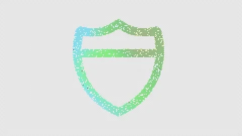 Icon route interstate is made up of LED square shapes that shimmer and flicker. Stock Footage 299784764