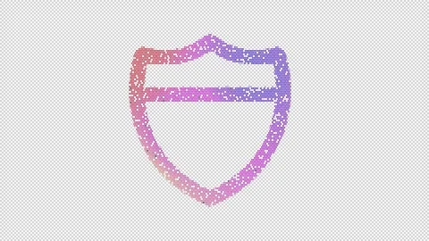 Icon route interstate is made up of LED square shapes that shimmer and flicker. Vídeo Stock 299786083