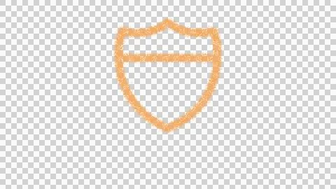 Icon route interstate is made of yellow grains of sand. Some grains of sand fall 스톡 일러스트