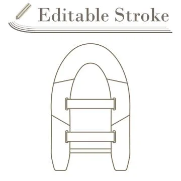 Icon Of Rubber Boat Stock Illustration