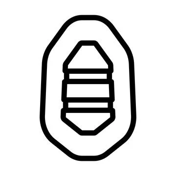 Icon Of Rubber Boat Stock Illustration