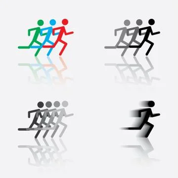Icon of the running man Stock Illustration