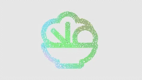 Icon salad is made up of LED square shapes that shimmer and flicker. There are Stock Footage 299785453