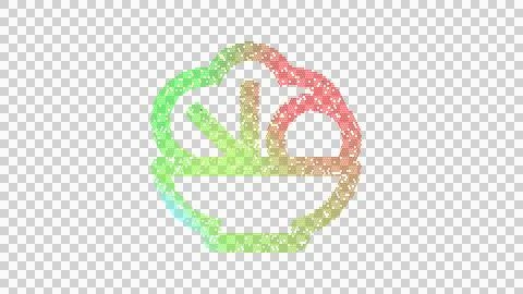 Icon salad is made up of LED square shapes. There are bright diodes and there Stock Illustration