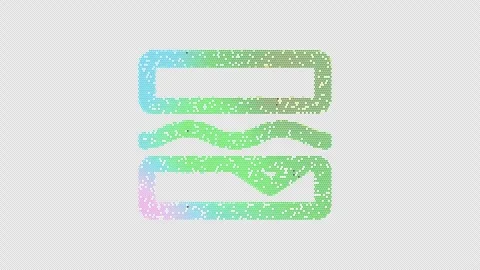 Icon sandwich is made up of LED square shapes that shimmer and flicker. There Stock Footage 299785542