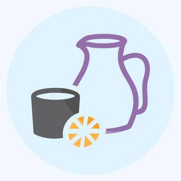 Icon Sangria - Flat Style - Simple illustration,Editable stroke Stock Illustration