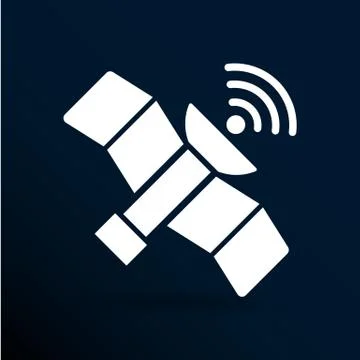 Icon satellite vector design element communication connection Stock Illustration