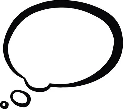 Icon say phrase, thought cloud, symbol. Vector, line Stock Illustration