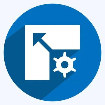 Icon Scalable System. suitable for data analytics symbol. long shadow style.  스톡 일러스트