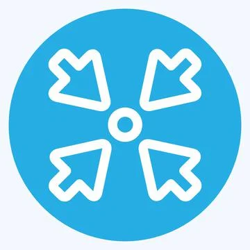 Icon Scale Down - Blue Eyes Style,Simple illustration,Editable stroke 스톡 일러스트