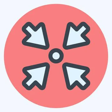 Icon Scale Down - Color Mate Style,Simple illustration,Editable stroke 스톡 일러스트