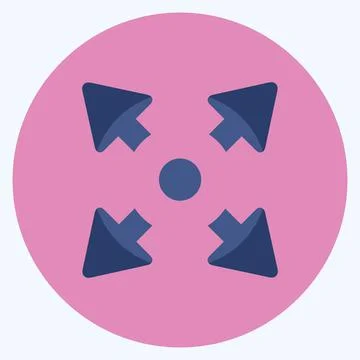 Icon Scale Down - Flat Style,Simple illustration,Editable stroke 스톡 일러스트