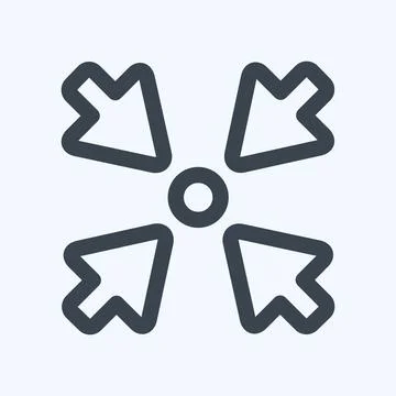Icon Scale Down - Line Style,Simple illustration,Editable stroke 스톡 일러스트