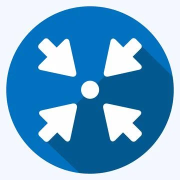 Icon Scale Down - Long Shadow Style,Simple illustration,Editable stroke 스톡 일러스트