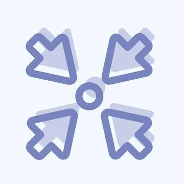 Icon Scale Down - Two Tone Style,Simple illustration,Editable stroke Stock Illustration