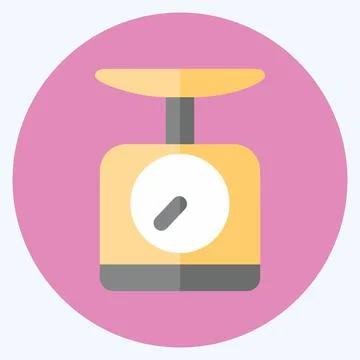 Icon Scale - Flat Style - Simple illustration,Editable stroke 스톡 일러스트