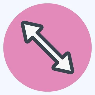 Icon Scale Left - Color Mate Style,Simple illustration,Editable stroke Stock Illustration