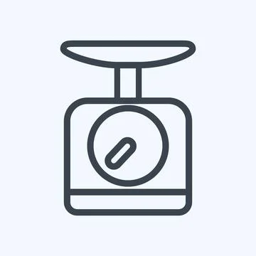 Icon Scale - Line Style - Simple illustration,Editable stroke 스톡 일러스트