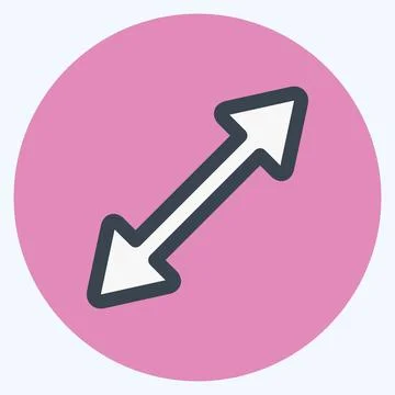 Icon Scale Right - Color Mate Style,Simple illustration,Editable stroke 스톡 일러스트
