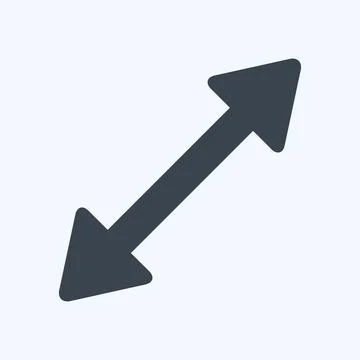 Icon Scale Right - Glyph Style,Simple illustration,Editable stroke 스톡 일러스트