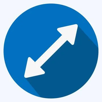 Icon Scale Right - Long Shadow Style,Simple illustration,Editable stroke 스톡 일러스트