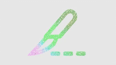 Icon scalpel path is made up of LED square shapes that shimmer and flicker. Stock Footage 299784901