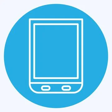 Icon Scanner. suitable for Computer Components symbol. blue eyes style. simpl Stock Illustration