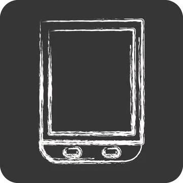 Icon Scanner. suitable for Computer Components symbol. chalk Style. simple .. 스톡 일러스트