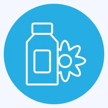 Icon Scented Lotion. suitable for Spa symbol. blue eyes style. simple design  Stock-Illustration