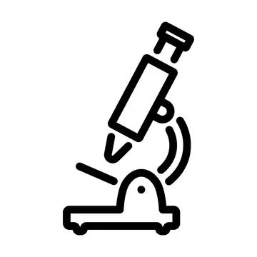 Icon Of School Microscope Illustrazione stock