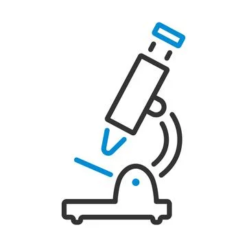 Icon Of School Microscope Illustrazione stock