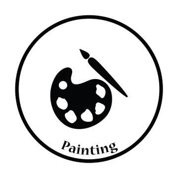 Icon of School palette Stock Illustration