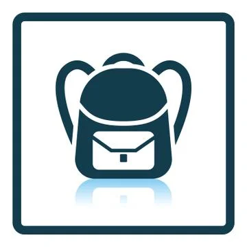 Icon of School rucksack Stock Illustration