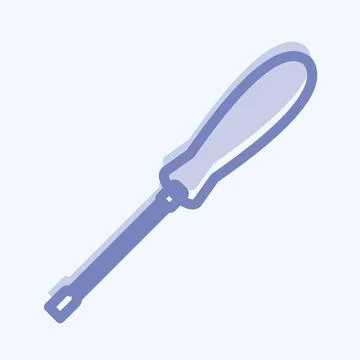 Icon Screw Driver - Two Tone Style - Simple illustration,Editable stroke Stock Illustration
