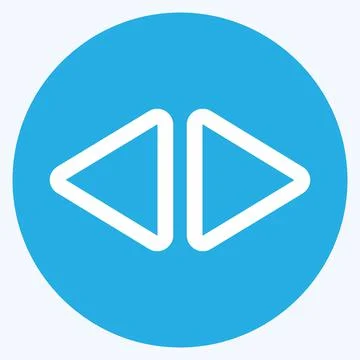 Icon Scroll Horizontal - Blue Eyes Style,Simple illustration,Editable stroke 库存插图