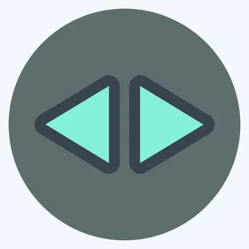 Icon Scroll Horizontal - Color Mate Style,Simple illustration,Editable stroke 库存插图