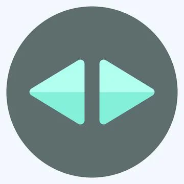 Icon Scroll Horizontal - Flat Style,Simple illustration,Editable stroke Stock Illustration