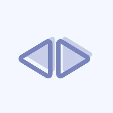 Icon Scroll Horizontal - Two Tone Style,Simple illustration,Editable stroke Stock Illustration