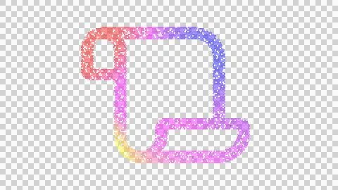 Icon scroll is made up of LED square shapes. There are bright diodes and there Stock Illustration