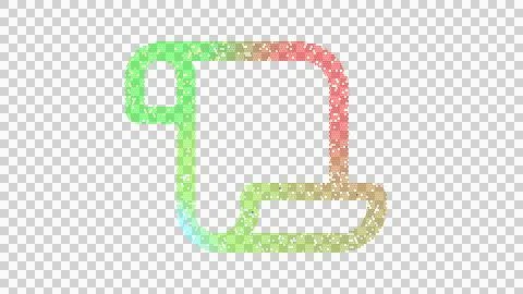 Icon scroll is made up of LED square shapes. There are bright diodes and there Stock Illustration