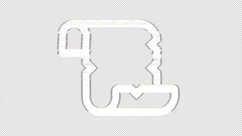 Icon scroll old is distorted. Glitch. Noise, chromatic aberration, geometric Stock Footage 306897617