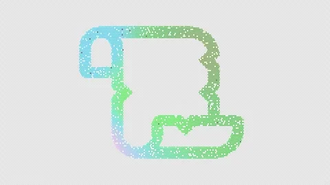 Icon scroll old is made up of LED square shapes that shimmer and flicker. There Stock Footage 299785012