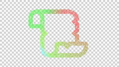 Icon scroll old is made up of LED square shapes. There are bright diodes and Stock Illustration