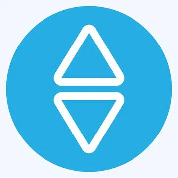 Icon Scroll Vertical - Blue Eyes Style,Simple illustration,Editable stroke 库存插图